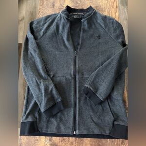 Under Armour Full Zip Charcoal Grey Fitted Hoodie Jacket L Women’s EUC